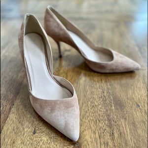 J. CREW "Colette" Tan Suede D'Orsay Pump Sz 8